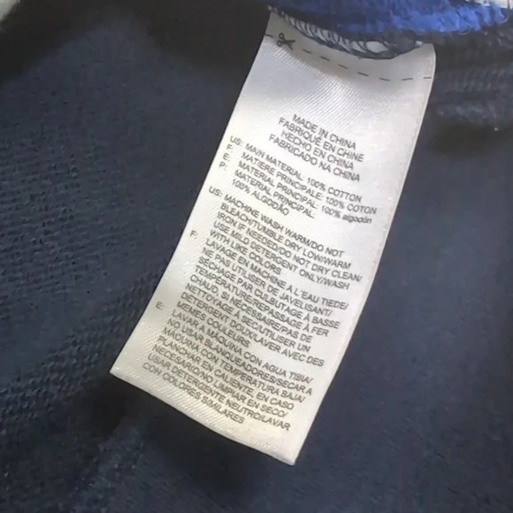 Vintage Reebok Sweatshirt Men's size Small Gender Neutral Blue Color Block - Picture 7 of 9